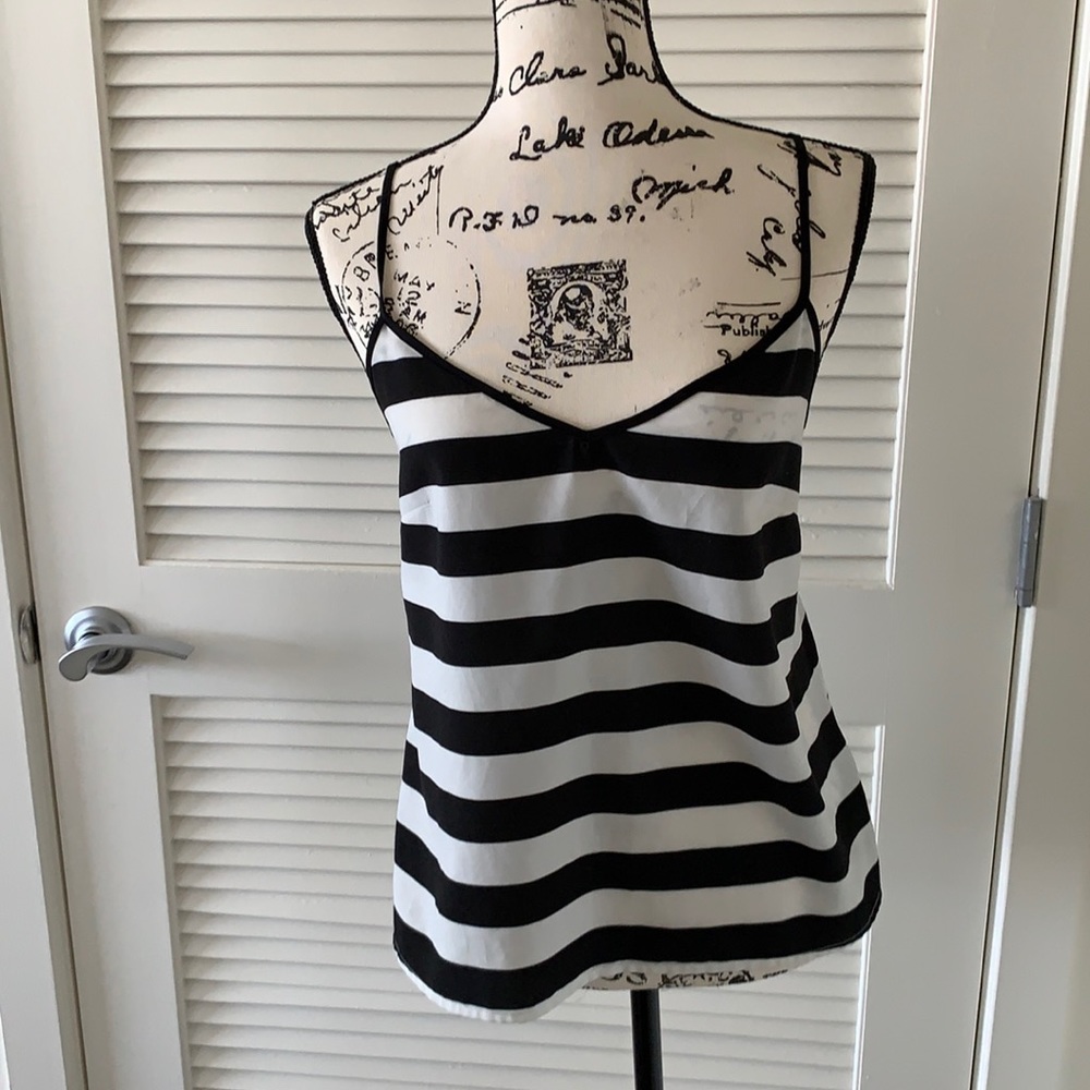 Black & White striped tank